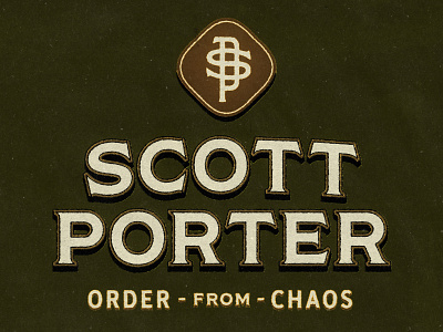 Scott Porter Logo Lockup branding logo logotype monogram texture