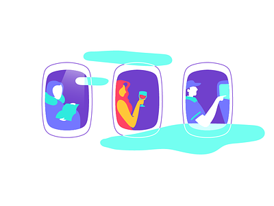 How a flight should feel like airline flight illustration travel trip