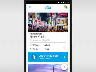 KLM Android App redesign