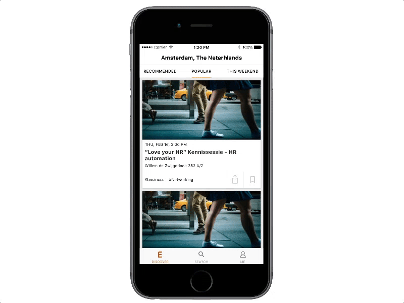 #3_FramerChallenge: scroll components in page component eventbrite framer framer100 framerchallenge ios mobile