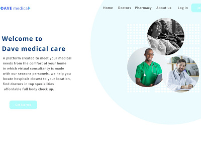 HEADER branding design medical ui web