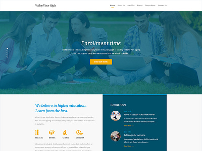 Highschool academic education highschool template