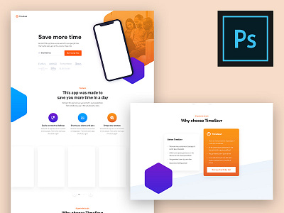 (Free) Modern App Landing Page PSD Template app awesome free landing modern page perfect pixel psd ui unique