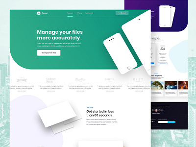 Appzap Landing Page [Work in Progress] awesome design free illustration landing page portfolio psd template typography ui ux vector