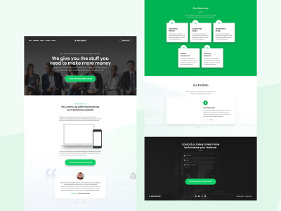 Digital Crafters - Green Version digital agency template free design free psd template free ux ui green template
