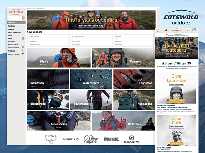 Cotswold Outdoor - Autumn Winter '19 Landing Page