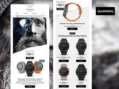 Cotswold Outdoor - Garmin Fenix 6 Launch Email email design