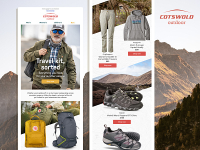 Cotswold Outdoor - Travel Kit Email email design