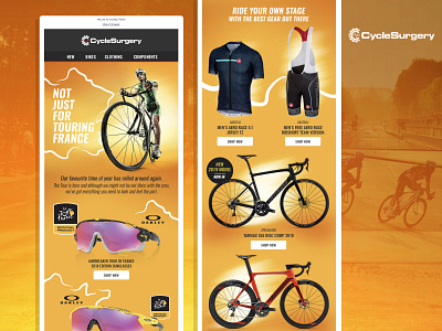 Tour de France Marketing Email email design