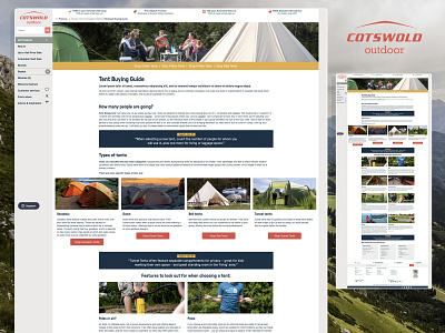 Cotswold Outdoor Expert Buying Guides ui design web design