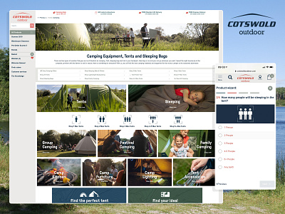 UI Design for Camping Website ui design web design