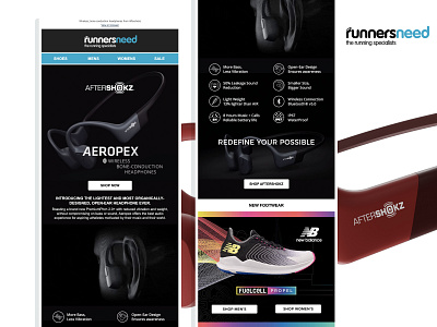 Aftershokz Aeropex Email email design