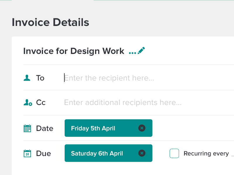 Client App Invoice Creation by Phil Stringfellow on Dribbble