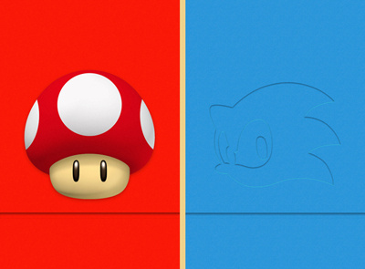 iPhone Wallpaper Comparison blue design iphone ipod touch mario red sonic wallpaper