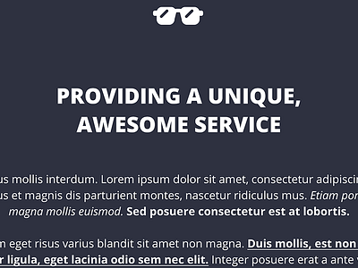 Awesome Service awesome blue glasses gray text