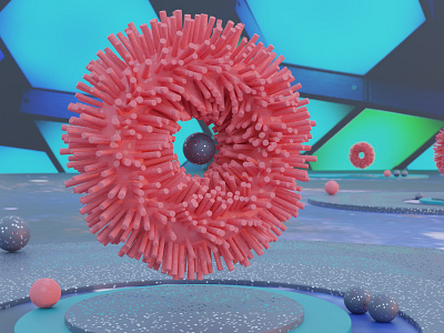 Fluffy Abstract 3D Render 3d 3d design 3dabstract abstract art blender design graphic design media modelling texture