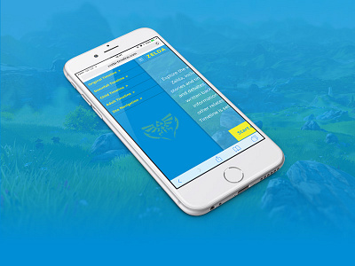 Zelda Timeline Responsive Menu blue design development ios iphone responsive ui web zelda