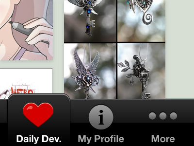 App Design Practice III app deviantart grey heart icons ios iphone red settings