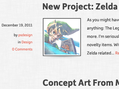 New Website Sneak Peek III blog depot new design meta photoshop portfolio title web zelda