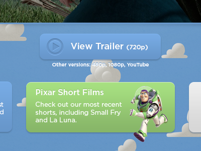 Pixar Redsgn blue clouds disney fun green photoshop pixar redesign redsgn toy story web design