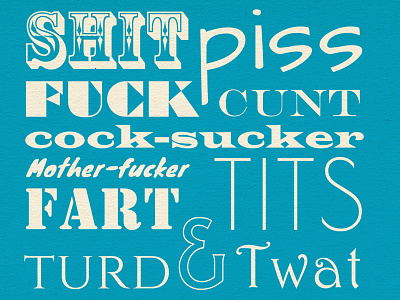 Sweary Type Wallpaper blue cuss swearing texture type typography