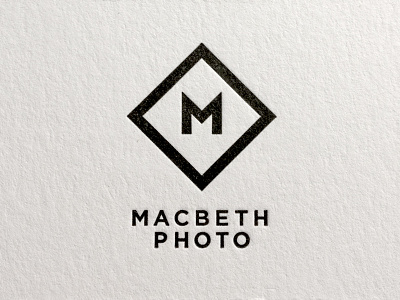 Macbeth Photo Logo letterpress logo photography