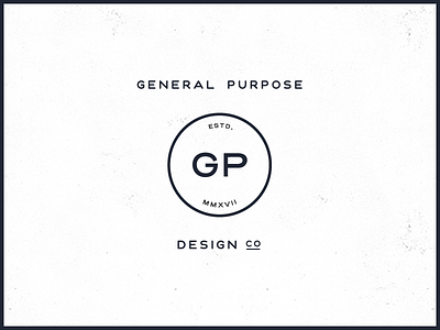 General Purpose Design ͨͦ brand circle logo monogram wordmark