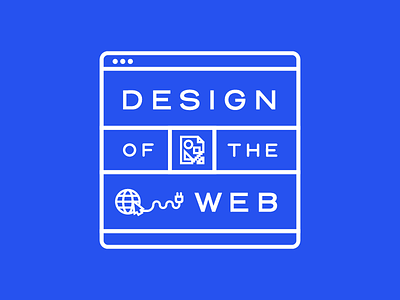Design of the Web Badge badge grid icon logo monoline symmetric typography web