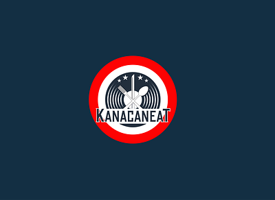 Food Logo branding clean logo flat identity industral katana logo minimalis music restaurant logo slogan vector