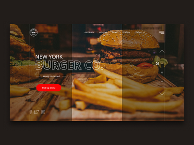 New York Burger Concept bar burger design hamburger home page restaurant ui ui design ux ux design web web design