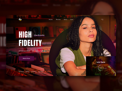 Main promo page of High Fidelity series concept abc concept design high fidelity landing page series tv tv series tv show ui ui design ux ux design web design