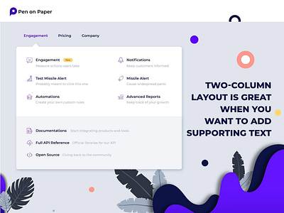 Two Column Designs Themes Templates And Downloadable Graphic Elements On Dribbble