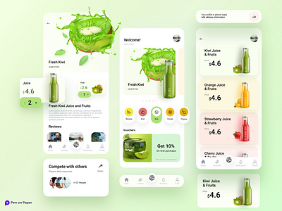 JUICE & FRUIT App app app design design ergonomics human factors penonpaper ui ui design ui ux uidesign