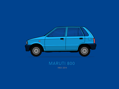 Maruti 800 INDIA car car illustration classic design illustration illustrator india maruti penonpaper procreate vector