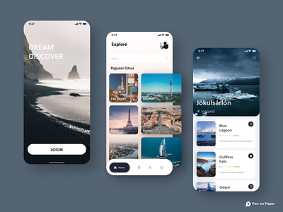 Travel App app app design design figma germany guide iceberg iceland penonpaper travel travel app traveling travelling ui ui design ui ux uidesign