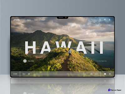 HAWAII adventure beach beaches design droneshot explore figma hawai hawaii landscape minimal minimalist penonpaper sea travel ui ui design uidesign