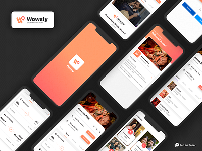 wowsly app app design branding design event event app event branding events management penonpaper ui ui design ui ux uidesign wow wowsly