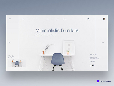 Minimalistic Furniture design figma furniture furniture store minimal minimalist penonpaper ui ui design ui ux uidesign