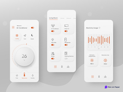 Home Automation app app appliances automation control design digital figma home homeautomation house modern penonpaper ui ui design ui ux uidesign usage