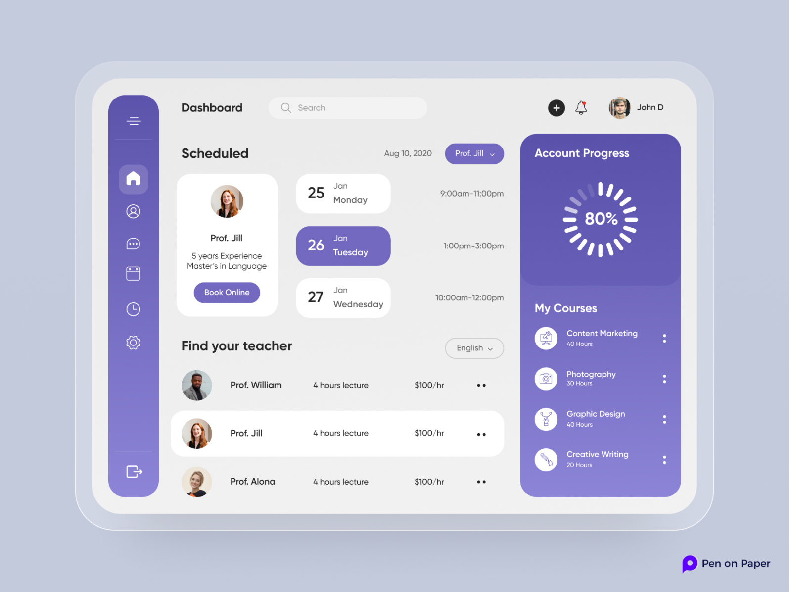 Online Learning by Pen On Paper Technologies on Dribbble