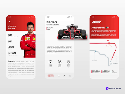 F1 Concept App 3d animation app branding design graphic design illustration logo motion graphics penonpaper ui ui design ui ux uidesign