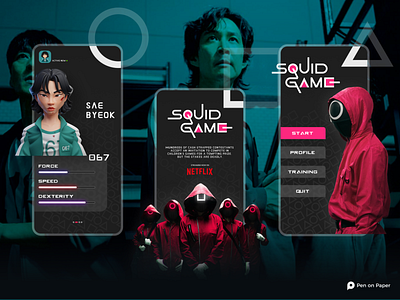 Squid Game 3d animation app branding design graphic design illustration logo motion graphics netflix netflixseries penonpaper squid squidgame squidgamenetflix ui ui design ui ux uidesign webseries