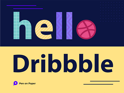 Hello Dribbble animation app branding design identity illustration illustrator logo penonpaper ui ux vector website