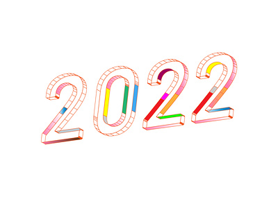 2022 - wireframe letters lettering personal