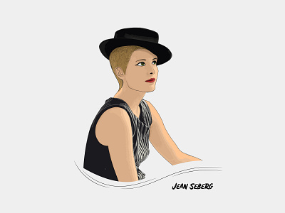 Jean Seberg animation design designs illustration portrait illustration vector vector illustration web