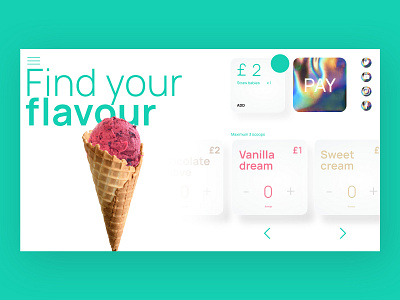 Ice Cream Web shop adobe xd adobexd application ui uidesign uiux user experience user experience design ux web design website