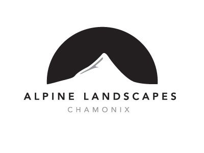 Alpine Landscapes chamonix gardening landscape logo mountain