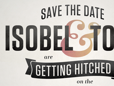Save the date ampersand save the date tungsten wedding invite