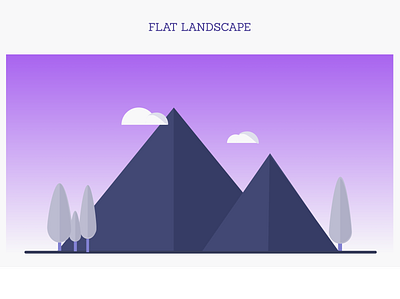 FLAT LANDSCAPE flat design landscape design purple