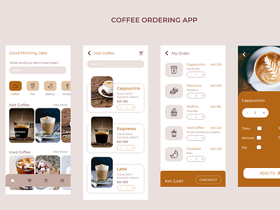 Coffee Ordering App app coffee coffee shop design ui